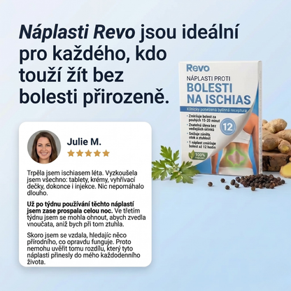 Náplasti pro úlevu od bolesti zad, ischiasu, kolen a ramen