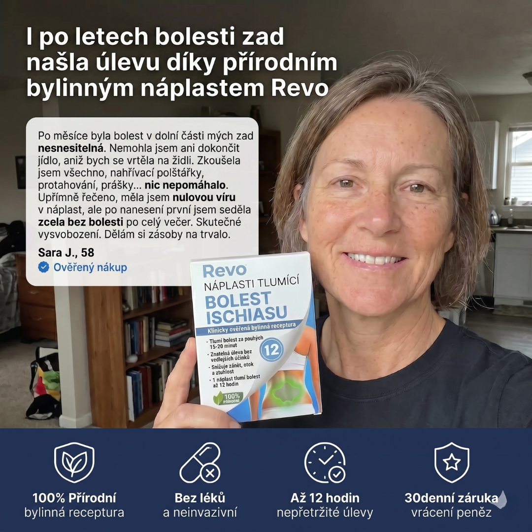 Náplasti pro úlevu od bolesti zad, ischiasu, kolen a ramen