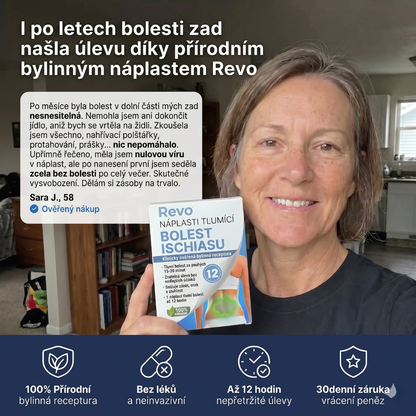 Náplasti pro úlevu od bolesti zad, ischiasu, kolen a ramen